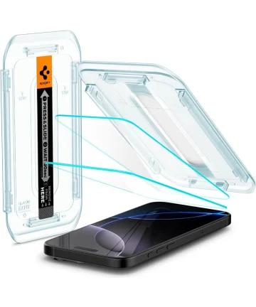 Spigen EZ Fit GLAS.tR Apple iPhone 16 Pro Screen Protector 2-Pack Screen Protectors