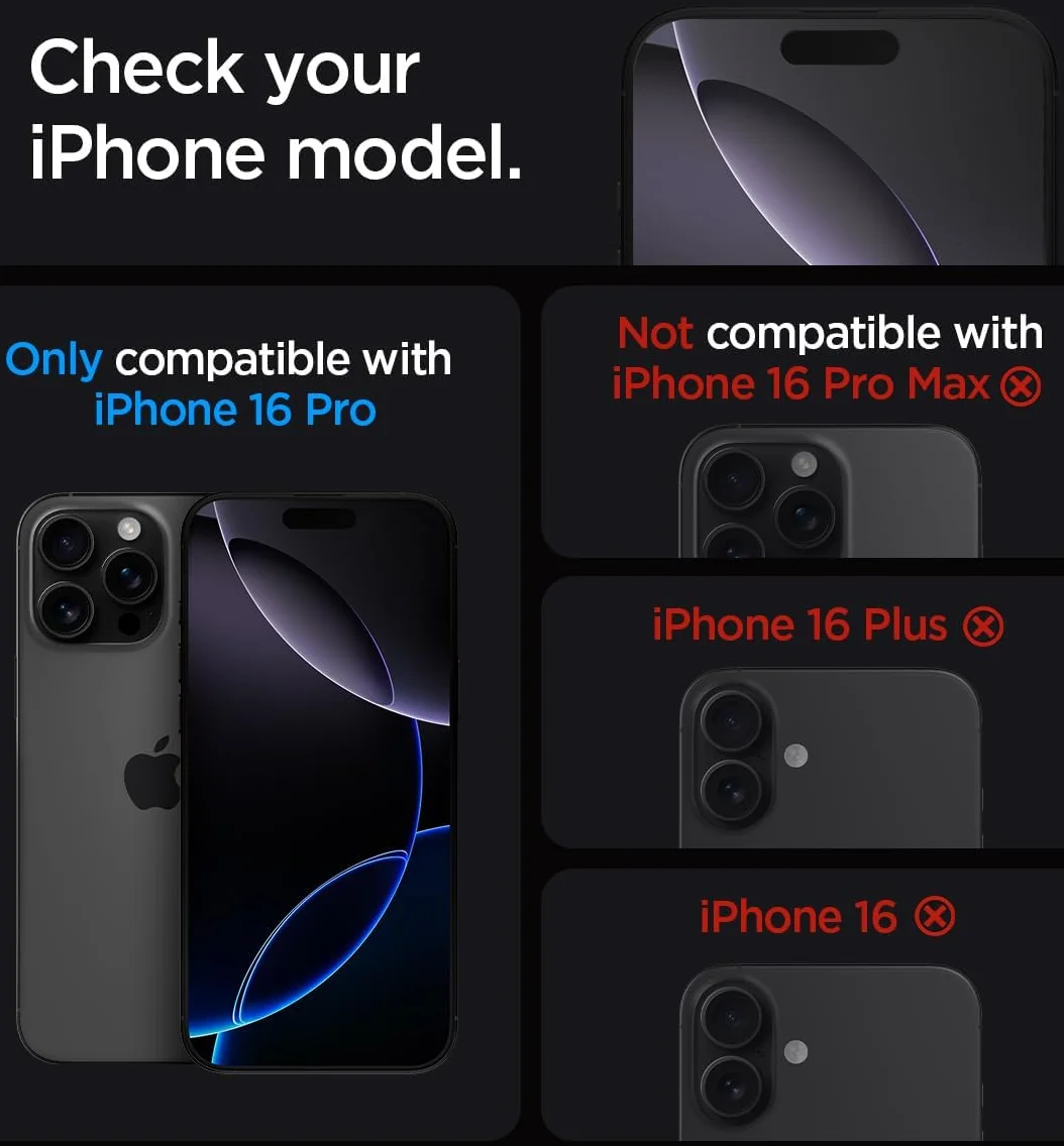 Spigen EZ Fit GLAS.tR Apple iPhone 16 Pro Screen Protector 2-Pack afbeelding 4