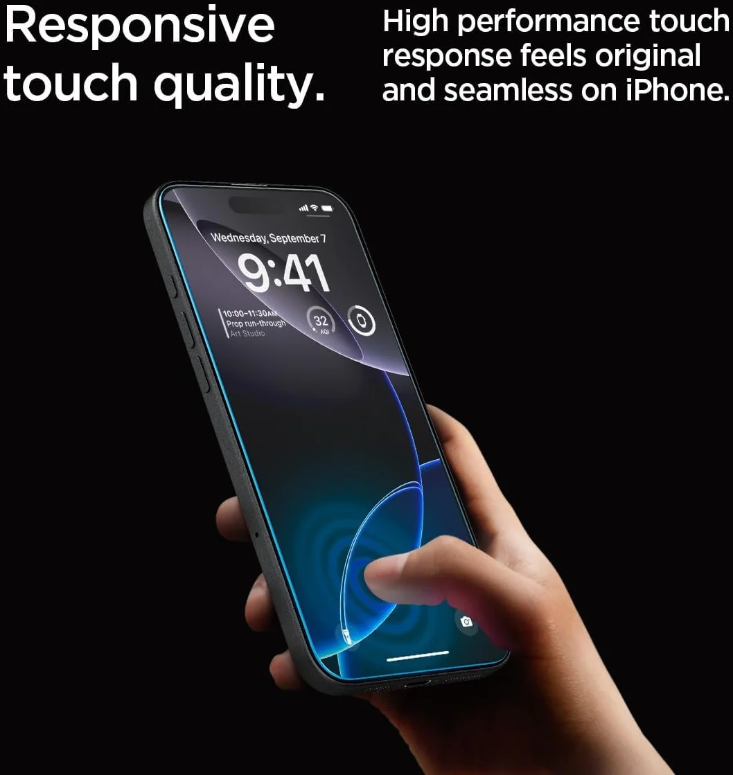 Spigen EZ Fit GLAS.tR Apple iPhone 16 Pro Screen Protector 2-Pack afbeelding 6