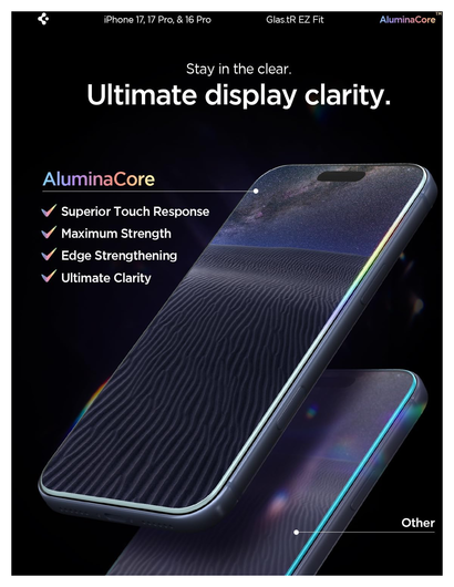 Spigen Glas.tR EZ Fit iPhone 17 Pro / 17 / 16 Pro Screen Protector 2-Pack afbeelding 7