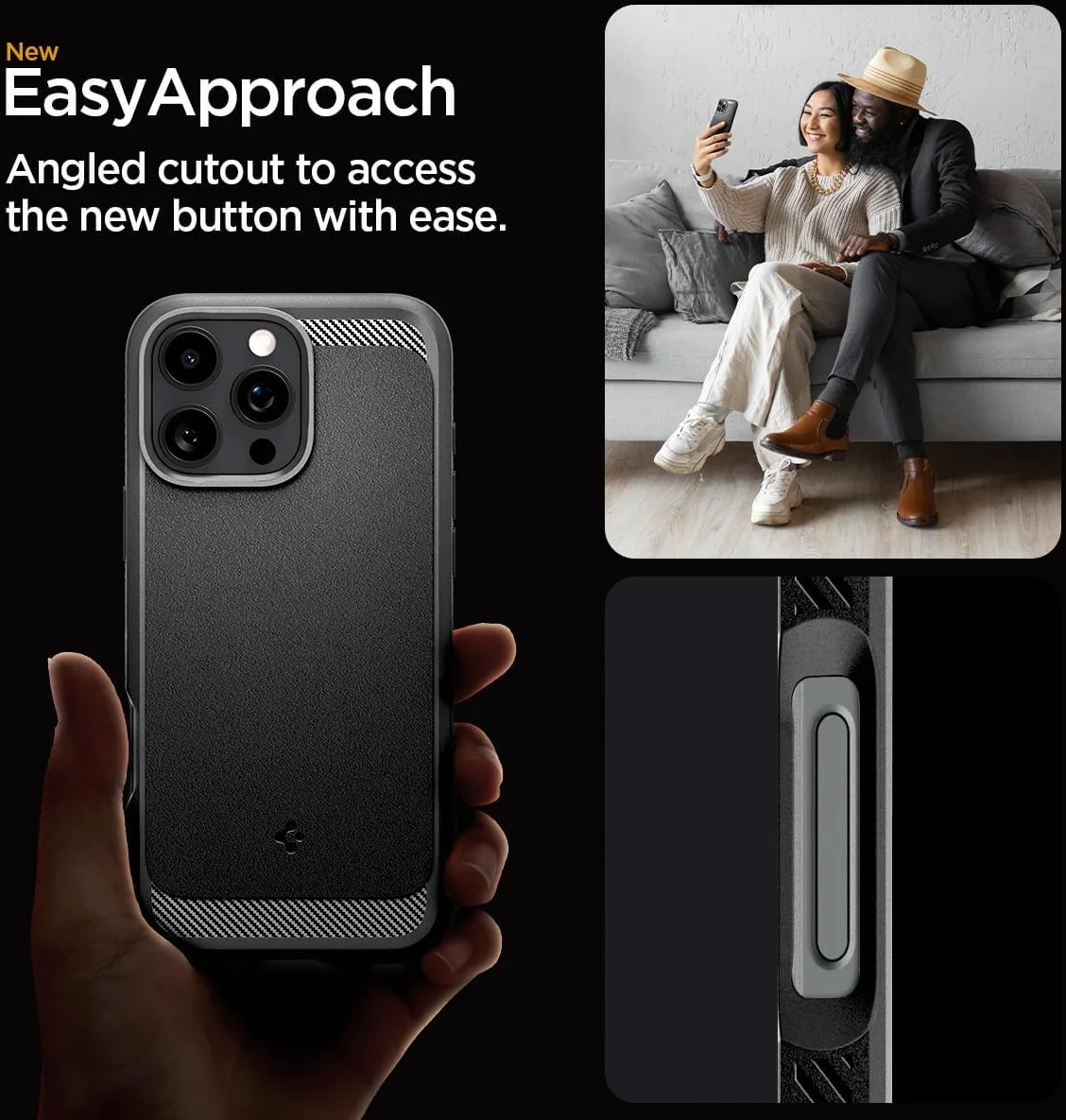 Spigen Rugged Armor MagFit iPhone 16 Pro Max Hoesje Back Cover MagSafe Zwart afbeelding 5