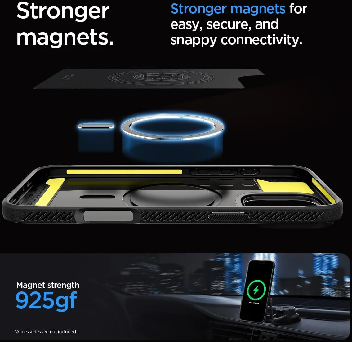 Spigen Rugged Armor MagFit iPhone 16 Pro Max Hoesje Back Cover MagSafe Zwart afbeelding 6