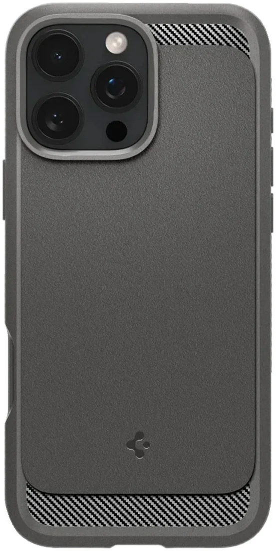 Spigen Rugged Armor MagFit iPhone 16 Pro Max Hoesje Back Cover MagSafe Grijs afbeelding 2