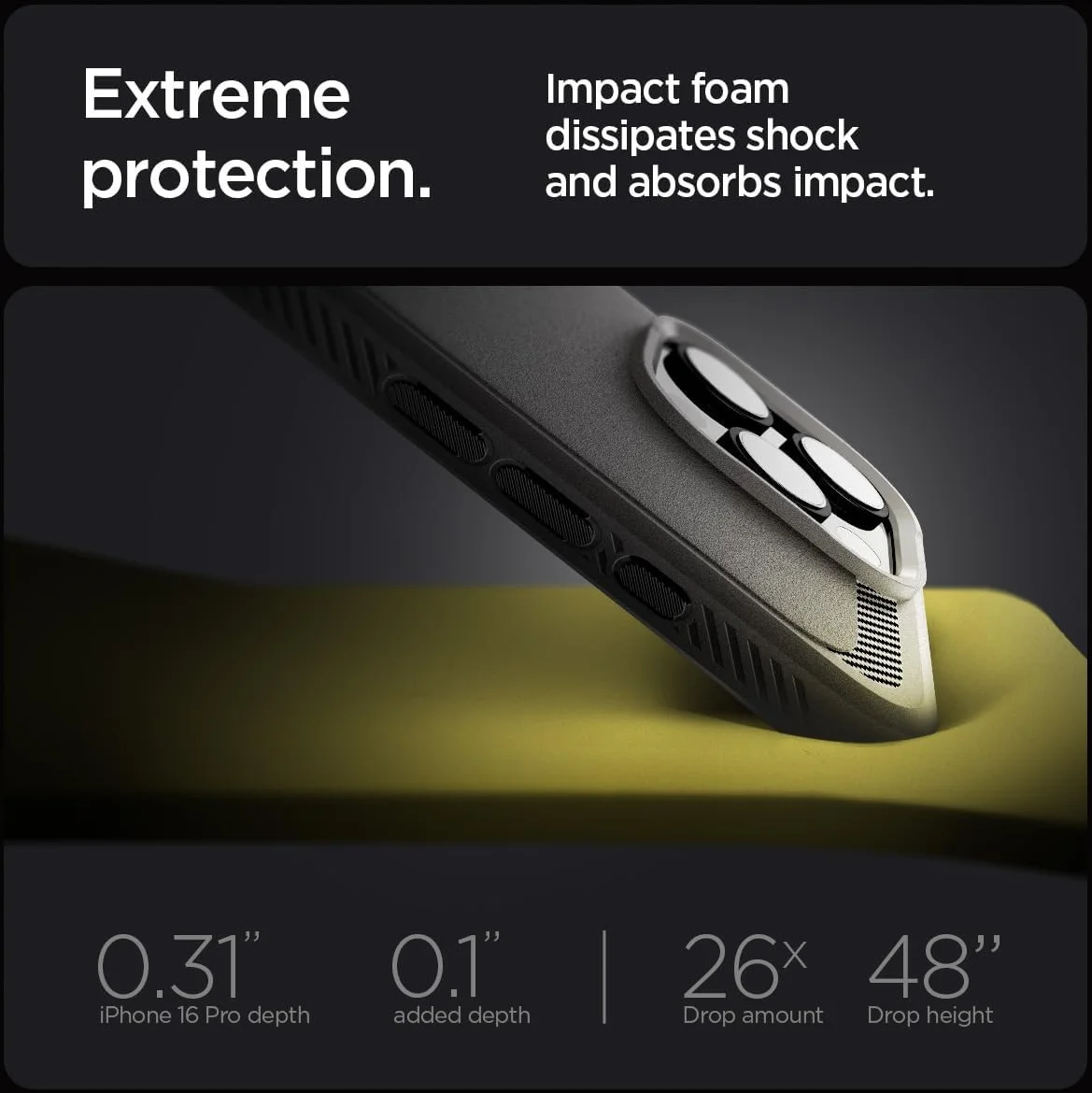 Spigen Rugged Armor MagFit iPhone 16 Pro Max Hoesje Back Cover MagSafe Grijs afbeelding 4