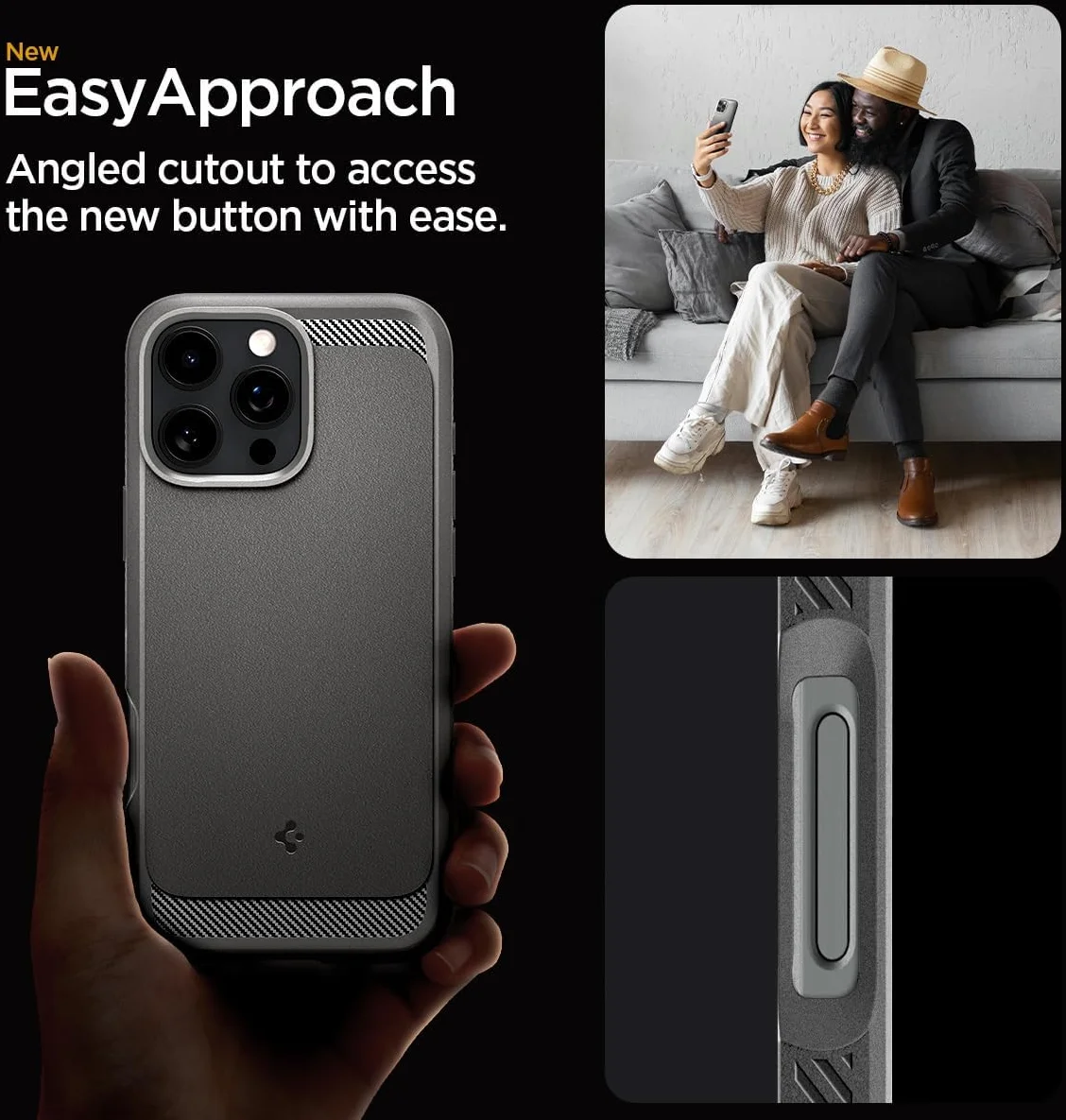 Spigen Rugged Armor MagFit iPhone 16 Pro Max Hoesje Back Cover MagSafe Grijs afbeelding 5