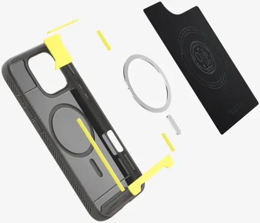Spigen Rugged Armor MagFit iPhone 16 Pro Max Hoesje Back Cover MagSafe Grijs afbeelding 10