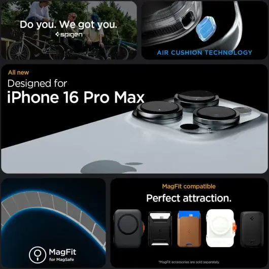 Spigen Rugged Armor MagFit iPhone 16 Pro Max Hoesje Back Cover MagSafe Grijs afbeelding 3