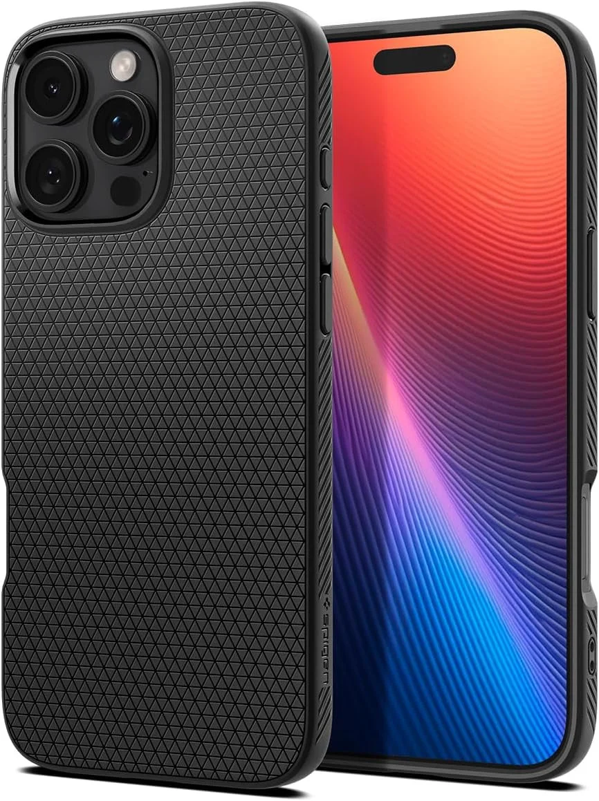 Spigen Liquid Air Apple iPhone 16 Pro Max Hoesje Back Cover Zwart afbeelding 1