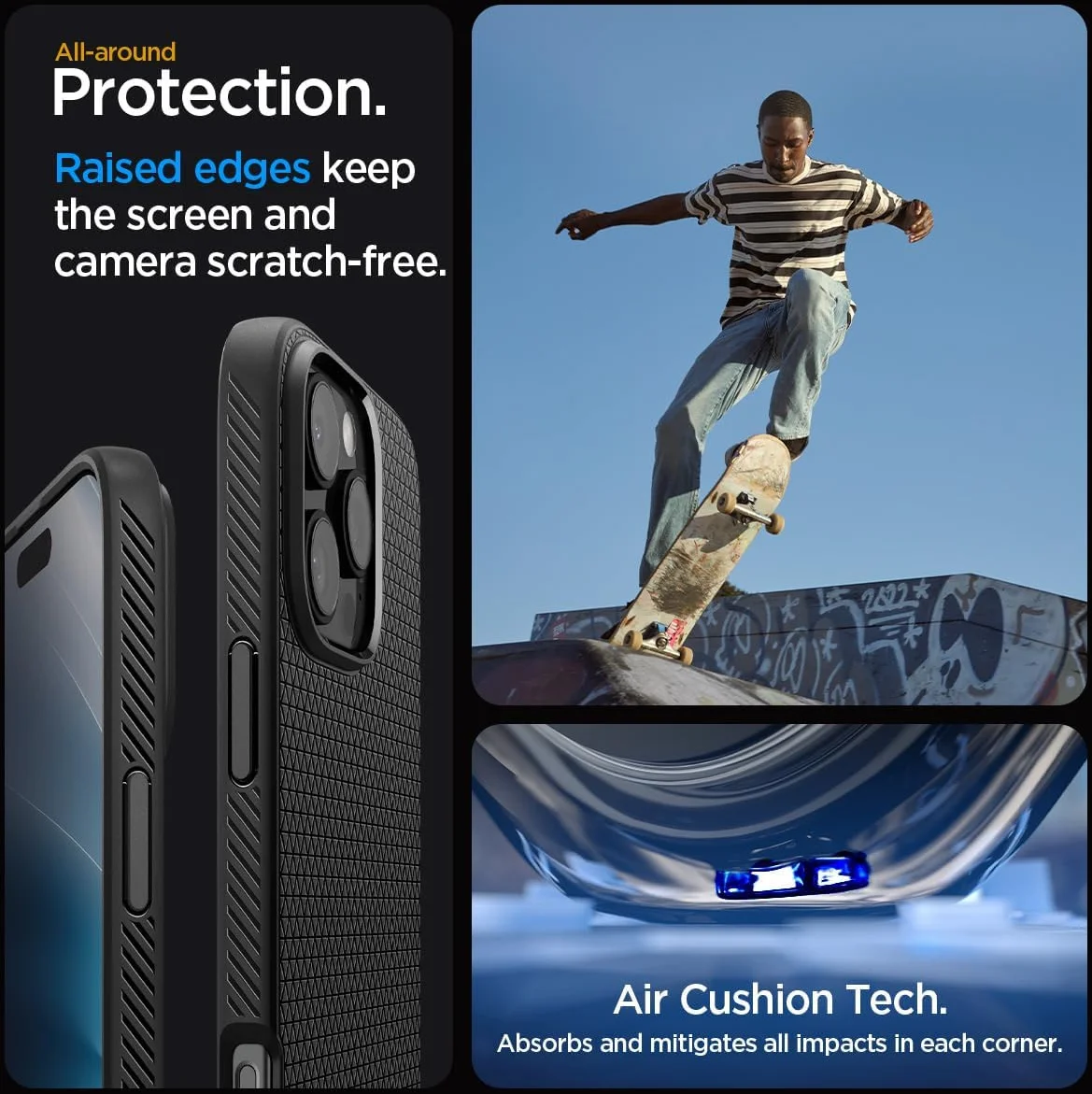Spigen Liquid Air Apple iPhone 16 Pro Max Hoesje Back Cover Zwart afbeelding 6