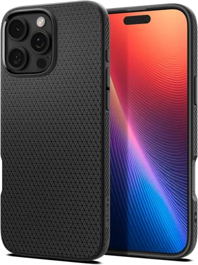 Spigen Liquid Air Apple iPhone 16 Pro Max Hoesje Back Cover Zwart afbeelding 1