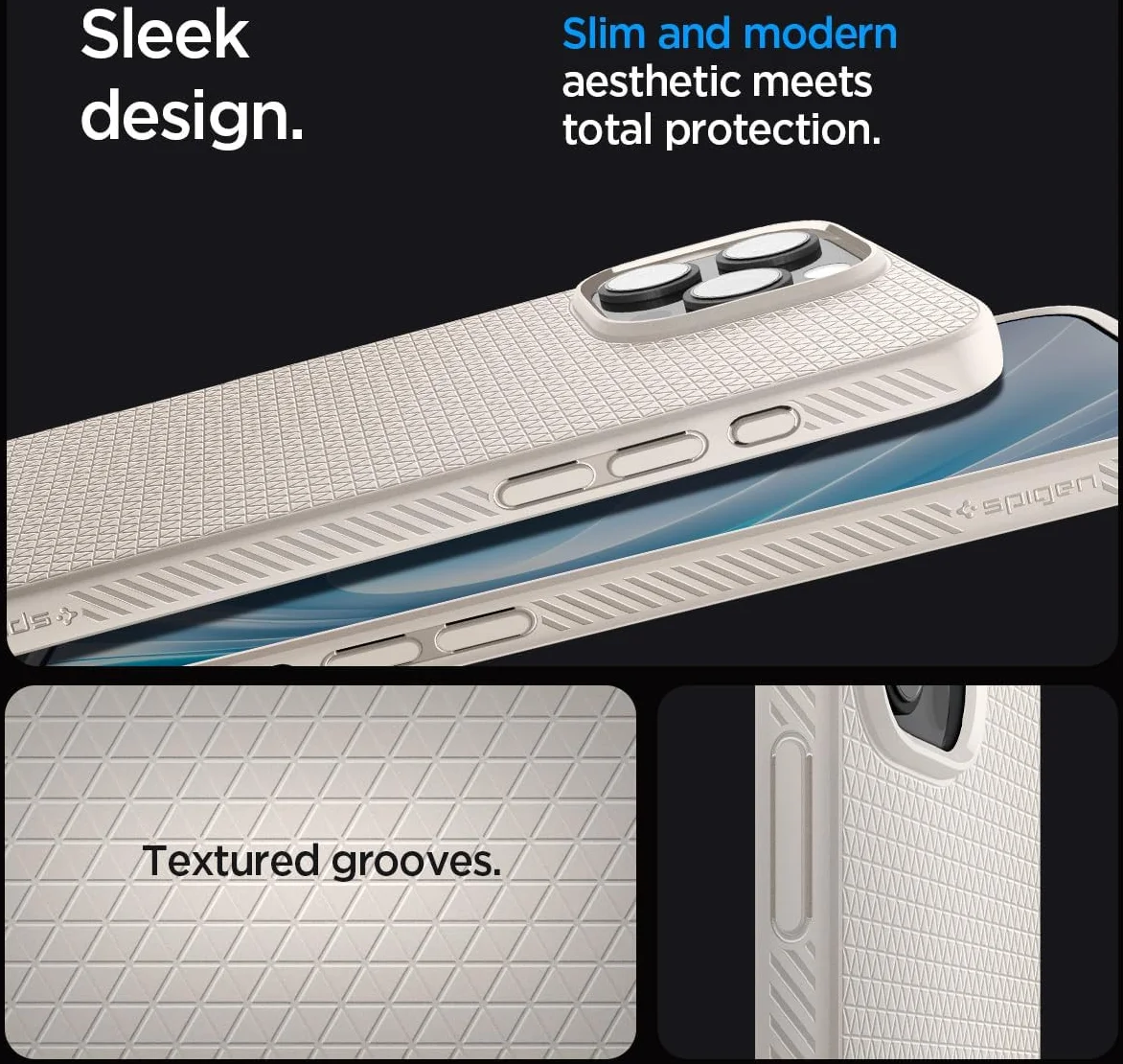 Spigen Liquid Air Apple iPhone 16 Pro Max Hoesje Back Cover Titanium afbeelding 4
