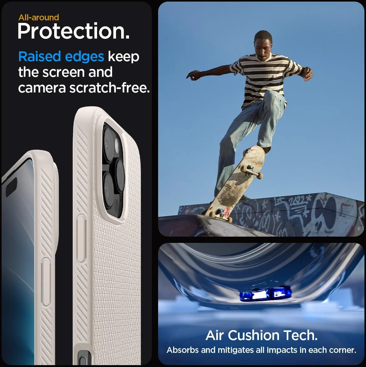 Spigen Liquid Air Apple iPhone 16 Pro Max Hoesje Back Cover Titanium afbeelding 6