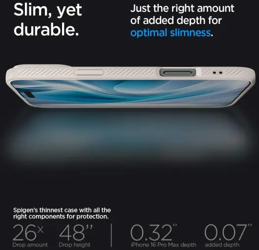 Spigen Liquid Air Apple iPhone 16 Pro Max Hoesje Back Cover Titanium afbeelding 7