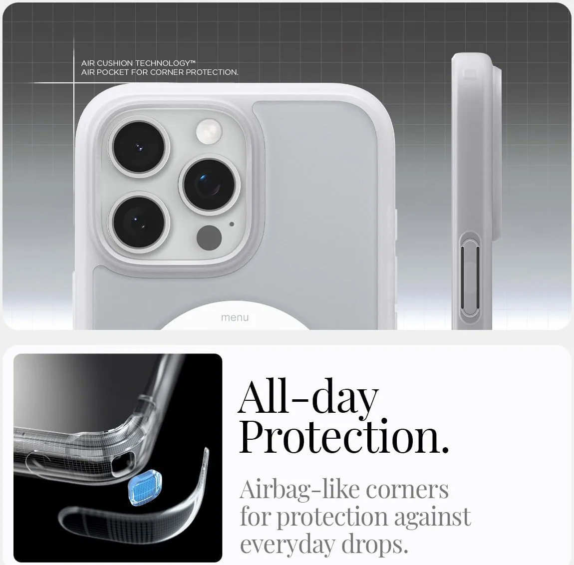 Spigen Ultra Hybrid MagFit Apple iPhone 16 Pro Max Hoesje MagSafe Classic Zilver afbeelding 4