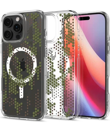 Spigen Ultra Hybrid MagFit Apple iPhone 16 Pro Max Hoesje MagSafe Digital Camo Hoesjes