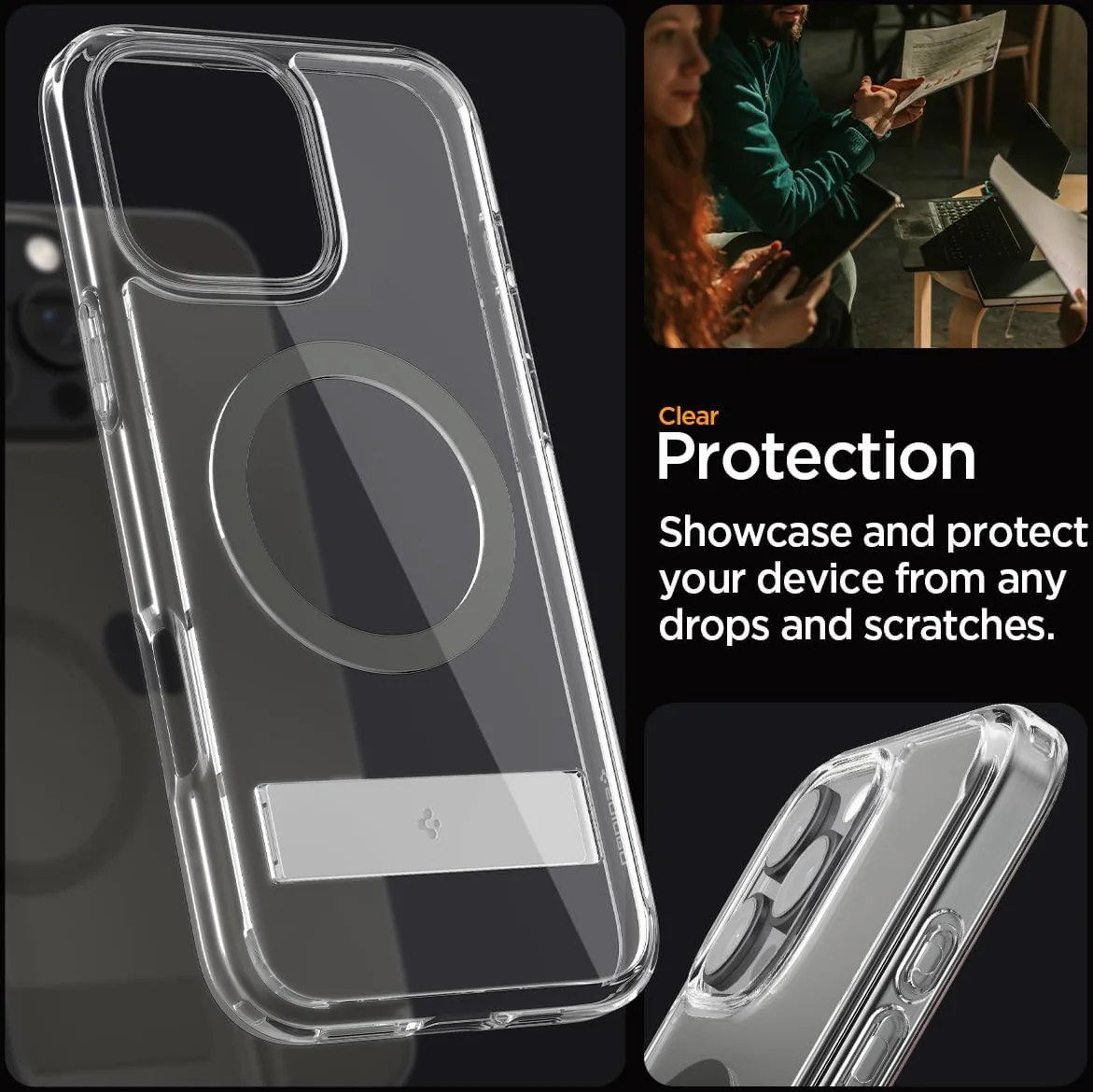 Spigen Ultra Hybrid S MagFit Apple iPhone 16 Pro Max Hoesje Graphite afbeelding 5
