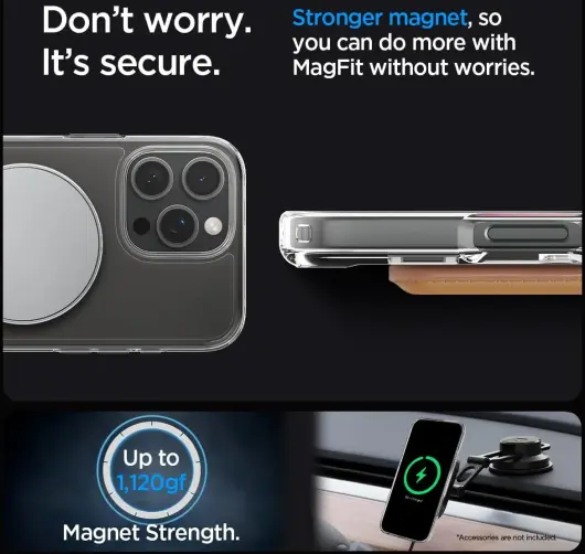 Spigen Ultra Hybrid S MagFit Apple iPhone 16 Pro Max Hoesje Graphite afbeelding 6