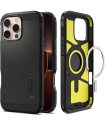 Spigen Tough Armor iPhone 16 Pro Max Hoesje MagSafe Back Cover Zwart