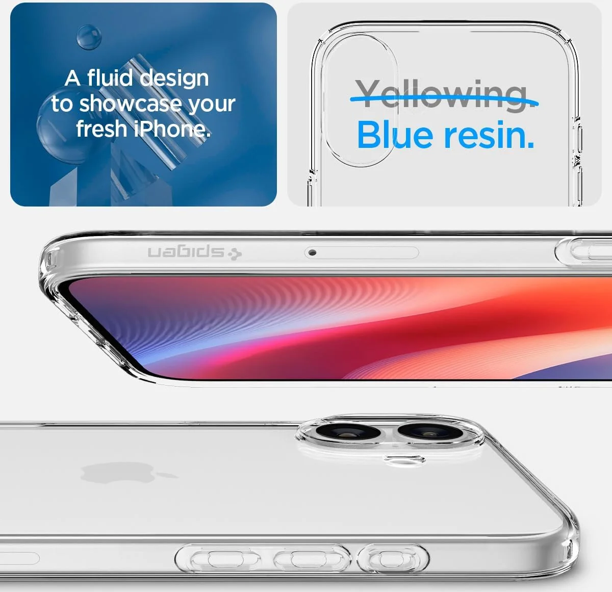 Spigen Liquid Crystal Apple iPhone 16 Plus Hoesje Back Cover Transparant afbeelding 3