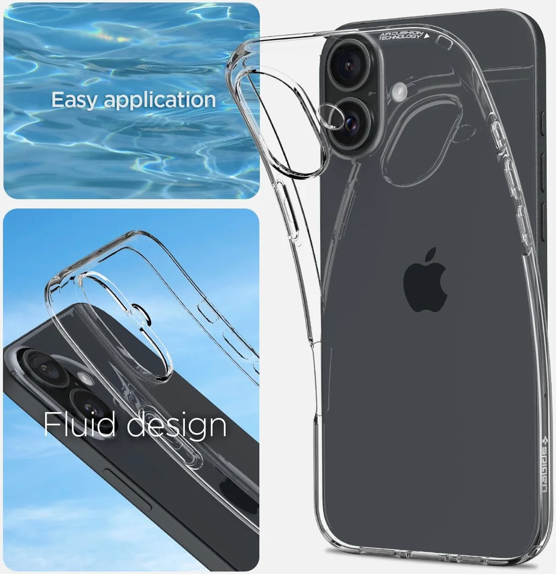 Spigen Liquid Crystal Apple iPhone 16 Plus Hoesje Back Cover Transparant afbeelding 7