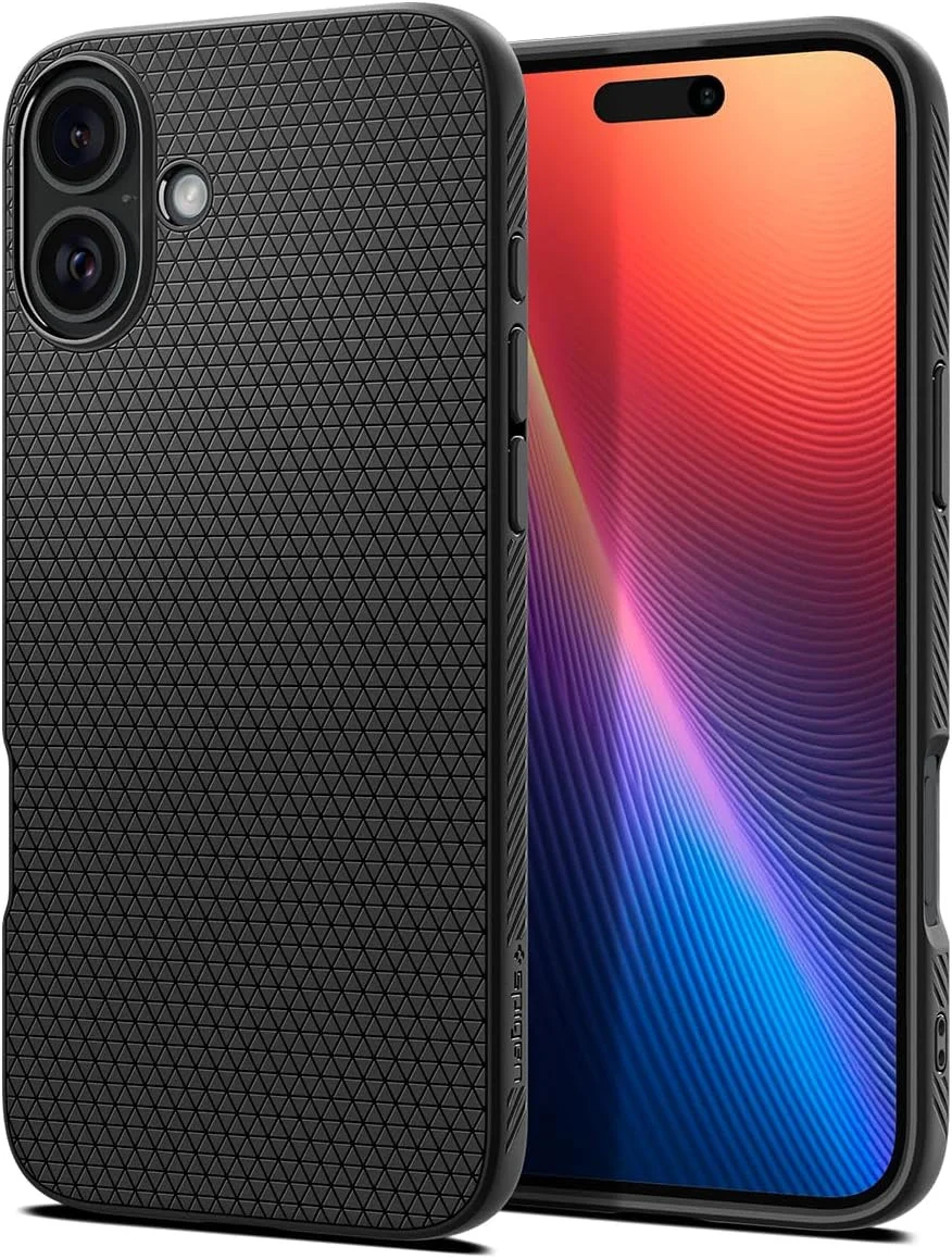 Spigen Liquid Air Apple iPhone 16 Plus Hoesje Back Cover Zwart afbeelding 1