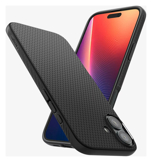 Spigen Liquid Air Apple iPhone 16 Plus Hoesje Back Cover Zwart afbeelding 2