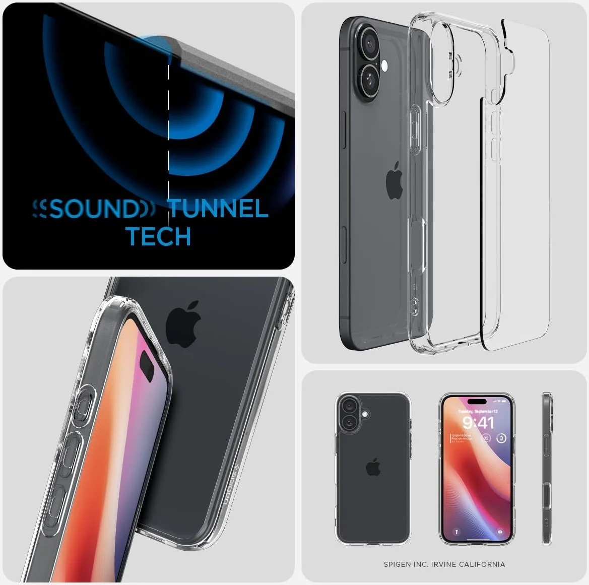 Spigen Ultra Hybrid Apple iPhone 16 Plus Hoesje Back Cover Transparant afbeelding 6
