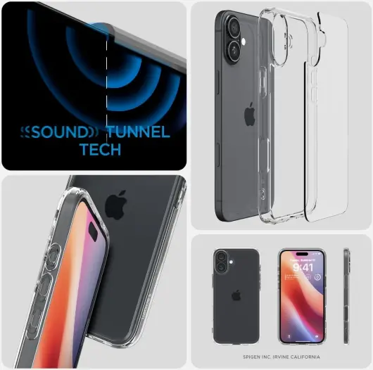 Spigen Ultra Hybrid Apple iPhone 16 Plus Hoesje Back Cover Transparant afbeelding 6