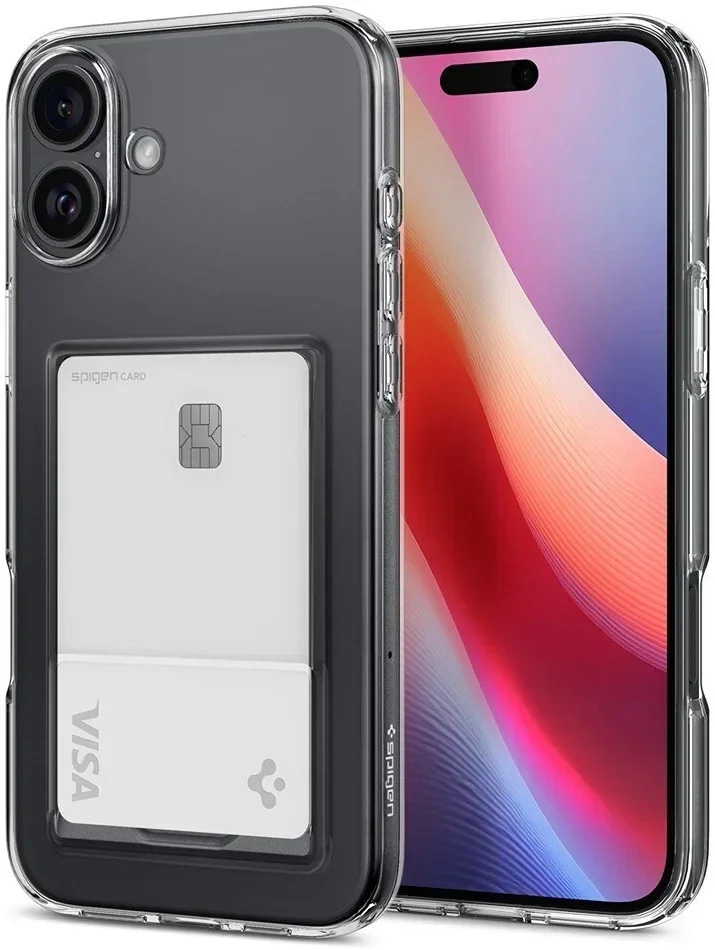 Spigen Crystal Slot Apple iPhone 16 Plus Hoesje Back Cover Transparant afbeelding 1