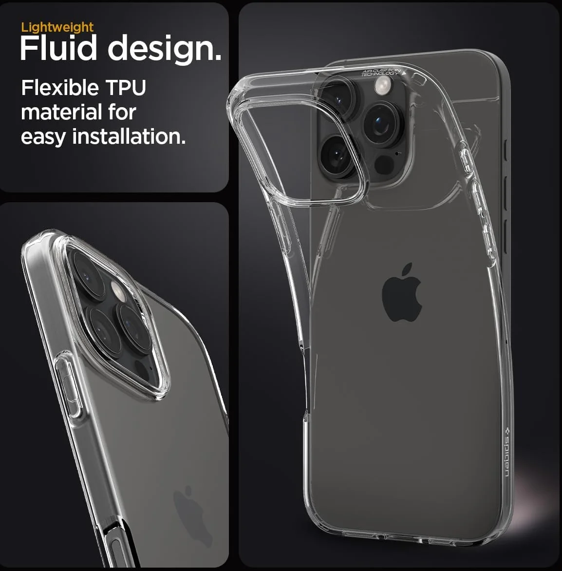 Spigen Liquid Crystal Apple iPhone 16 Pro Hoesje Back Cover Transparant afbeelding 3