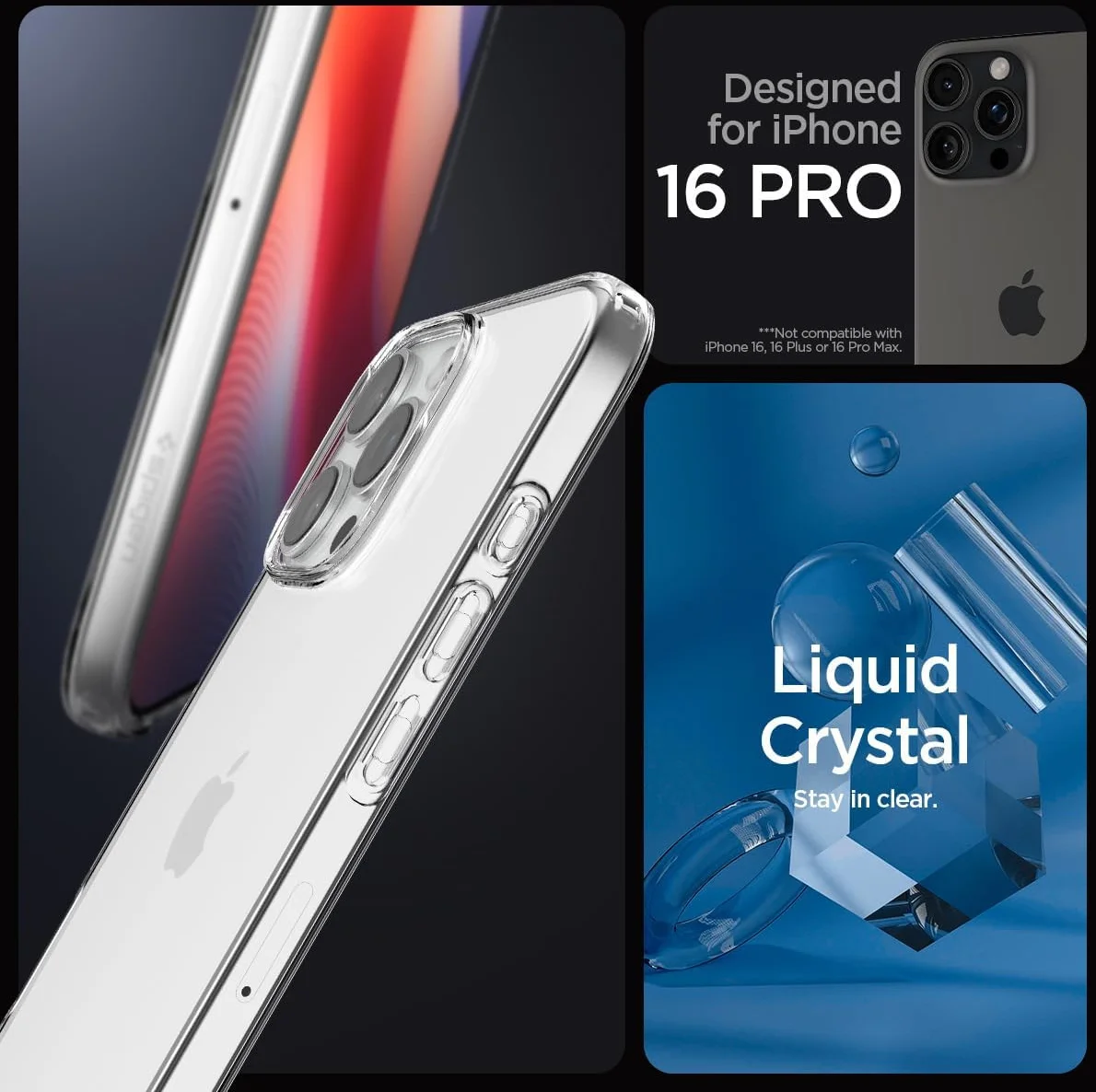 Spigen Liquid Crystal Apple iPhone 16 Pro Hoesje Back Cover Transparant afbeelding 2