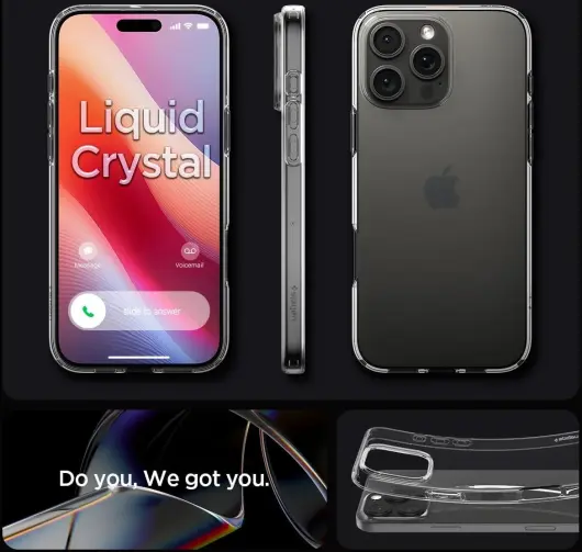 Spigen Liquid Crystal Apple iPhone 16 Pro Hoesje Back Cover Transparant afbeelding 6