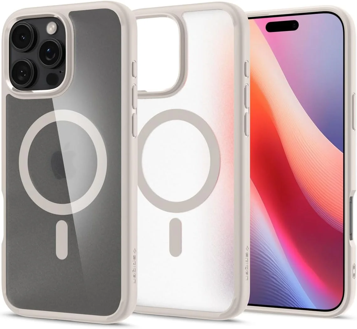 Spigen Ultra Hybrid MagFit Apple iPhone 16 Pro Hoesje MagSafe Frosted Roze afbeelding 1