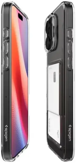 Spigen Crystal Slot Apple iPhone 16 Pro Hoesje Back Cover Transparant afbeelding 3