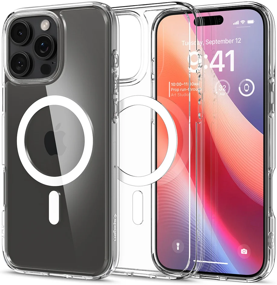 Spigen Crystal Hybrid MagSafe Apple iPhone 16 Pro Hoesje Back Cover Wit afbeelding 1