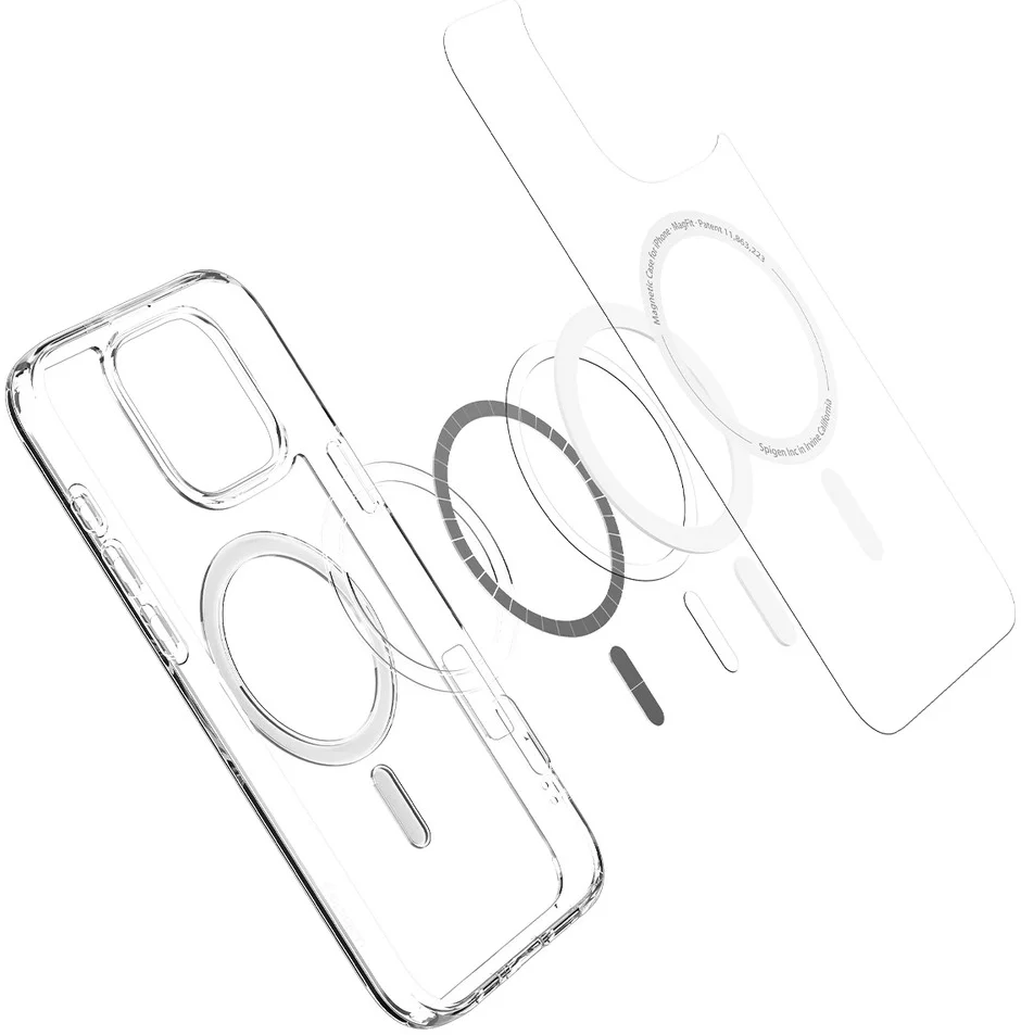 Spigen Crystal Hybrid MagSafe Apple iPhone 16 Pro Hoesje Back Cover Wit afbeelding 7