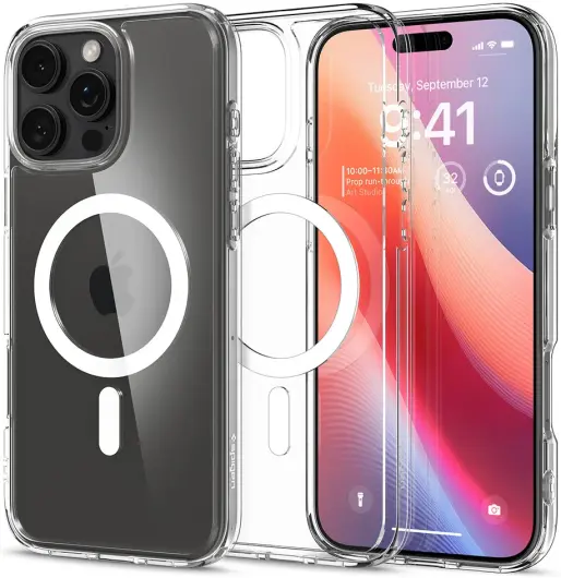 Spigen Crystal Hybrid MagSafe Apple iPhone 16 Pro Hoesje Back Cover Wit afbeelding 1