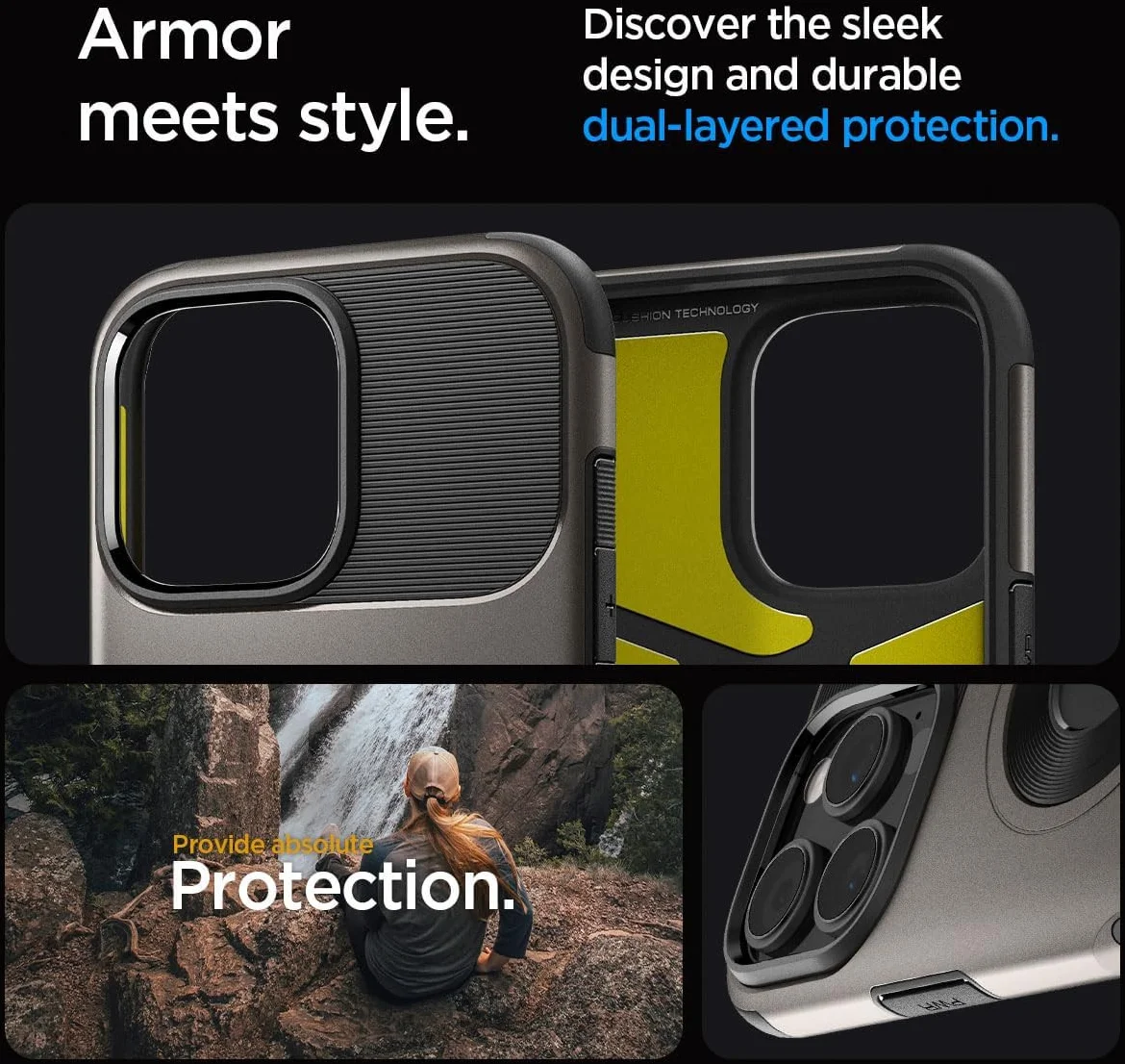 Spigen Slim Armor MagFit Apple iPhone 16 Pro Hoesje MagSafe Gunmetal afbeelding 6