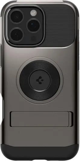 Spigen Slim Armor MagFit Apple iPhone 16 Pro Hoesje MagSafe Gunmetal afbeelding 9