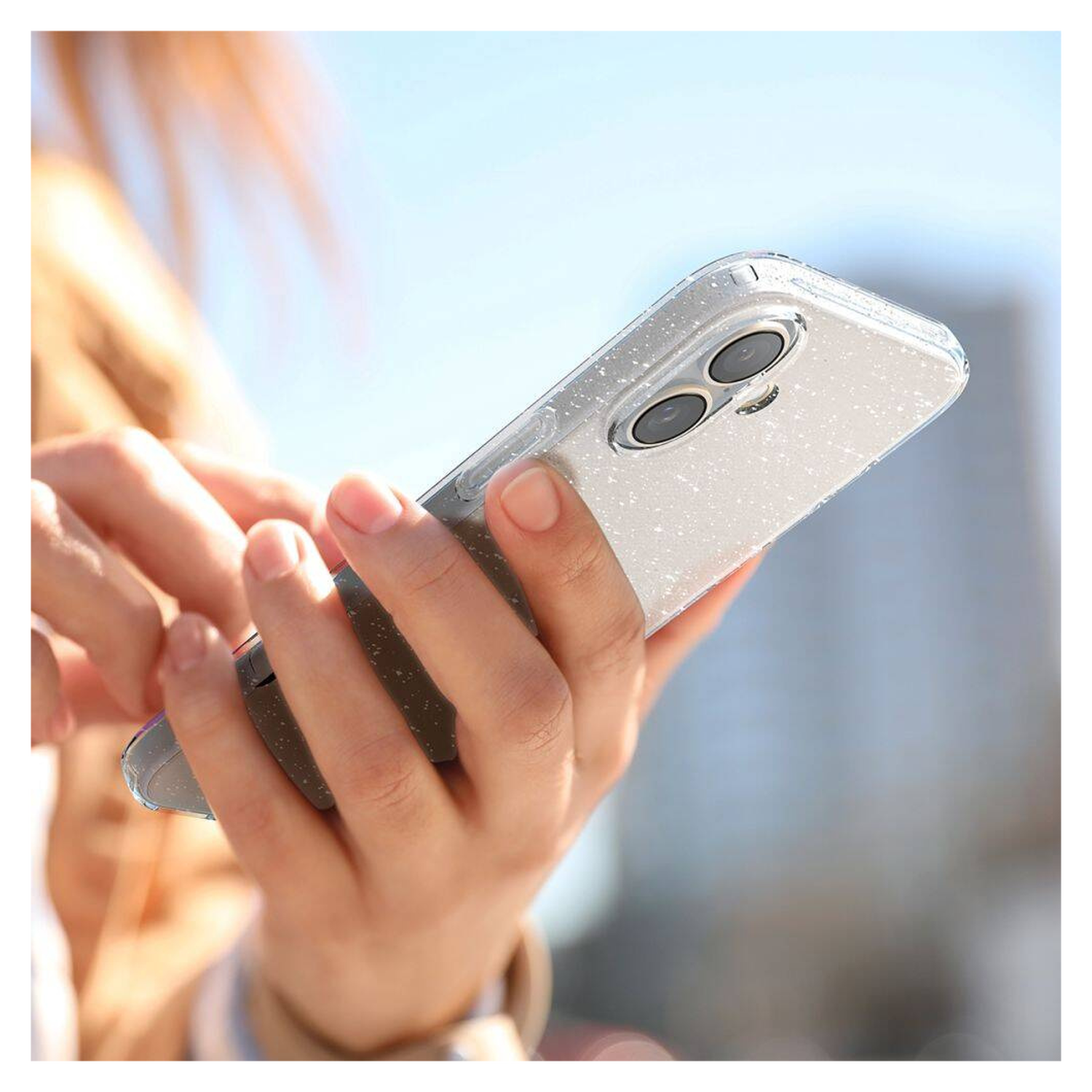 Spigen Liquid Crystal Apple iPhone 16 Hoesje Back Cover Glitter Transparant afbeelding 9