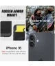 Spigen Rugged Armor MagFit Apple iPhone 16 Hoesje MagSafe Zwart