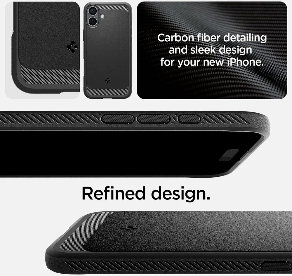 Spigen Rugged Armor MagFit Apple iPhone 16 Hoesje MagSafe Zwart afbeelding 5