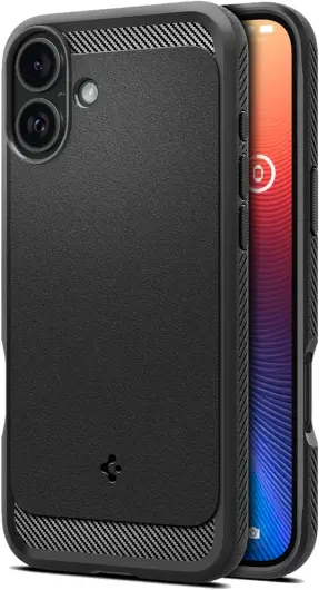 Spigen Rugged Armor MagFit Apple iPhone 16 Hoesje MagSafe Zwart afbeelding 1