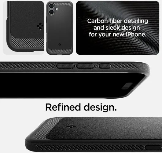 Spigen Rugged Armor MagFit Apple iPhone 16 Hoesje MagSafe Zwart afbeelding 5