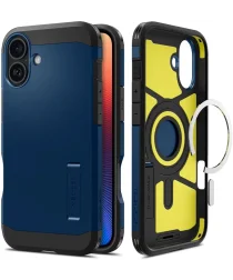 Spigen Tough Armor Apple iPhone 16 Hoesje MagSafe Back Cover Blauw