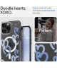 Spigen Ultra Hybrid MagFit Apple iPhone 16 Pro Max Hoesje MagSafe Hearts Denim