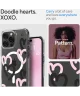 Spigen Ultra Hybrid MagFit Apple iPhone 16 Pro Hoesje MagSafe Hearts Zwart Roze