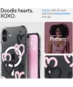 Spigen Ultra Hybrid MagFit Apple iPhone 16 Hoesje MagSafe Hearts Zwart Roze