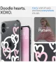 Spigen Ultra Hybrid MagFit Apple iPhone 16 Hoesje MagSafe Hearts Wit Roze