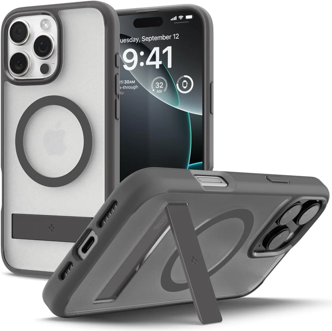 Spigen Ultra Hybrid S MagFit Apple iPhone 16 Pro Max Hoesje Frost Grijs afbeelding 1